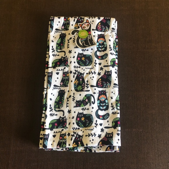 ⭐️New Colorful Cat Print Kitchen Towels Set of Two 100% Cotton - Picture 10 of 12